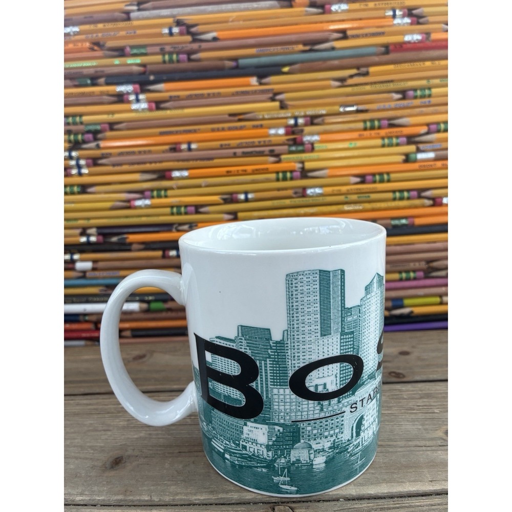 STARBUCKS Skyline Series Barista Series One Boston Bean Town Coffee Cup Mug 2002